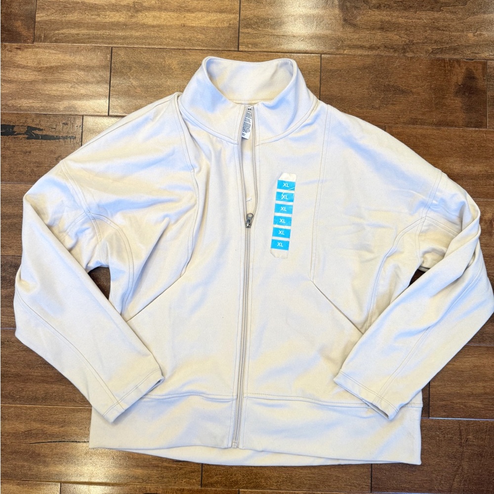 NWT Cream Full-Zip Jacket